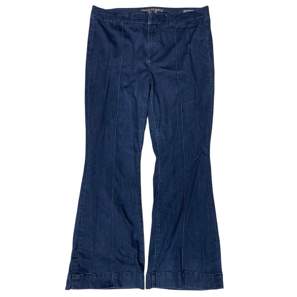 Melissa McCarthy Seven Womens Jeans Plus Size 20W Flare Inseam 31 NWOT B2